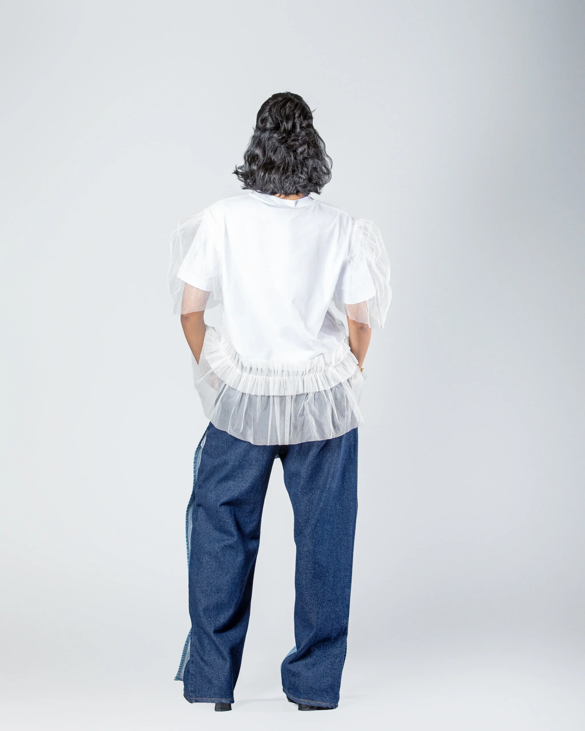 MSGM WOMAN’S OPTICAL WHITE T-SHIRT