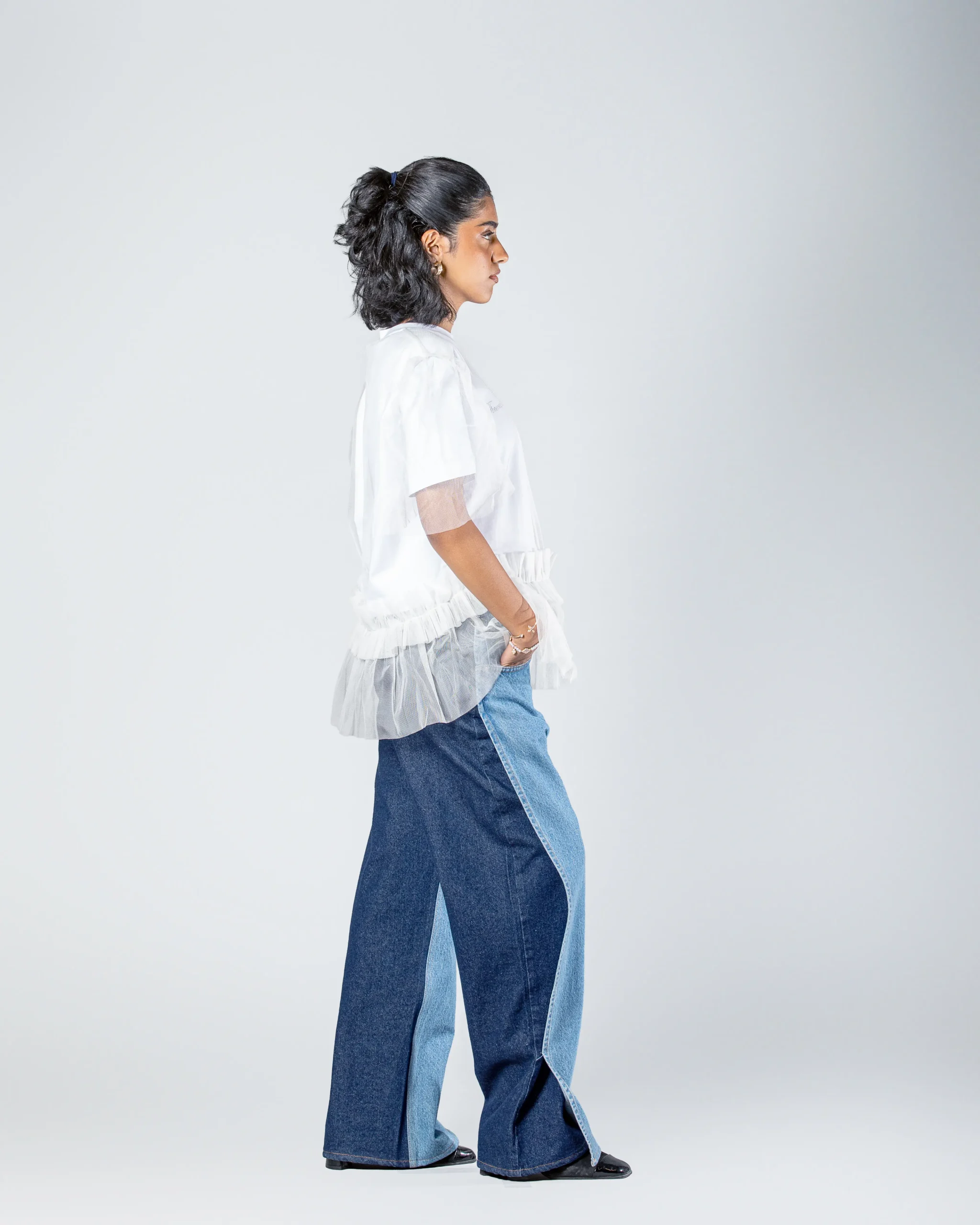 MSGM WOMAN’S OPTICAL WHITE T-SHIRT