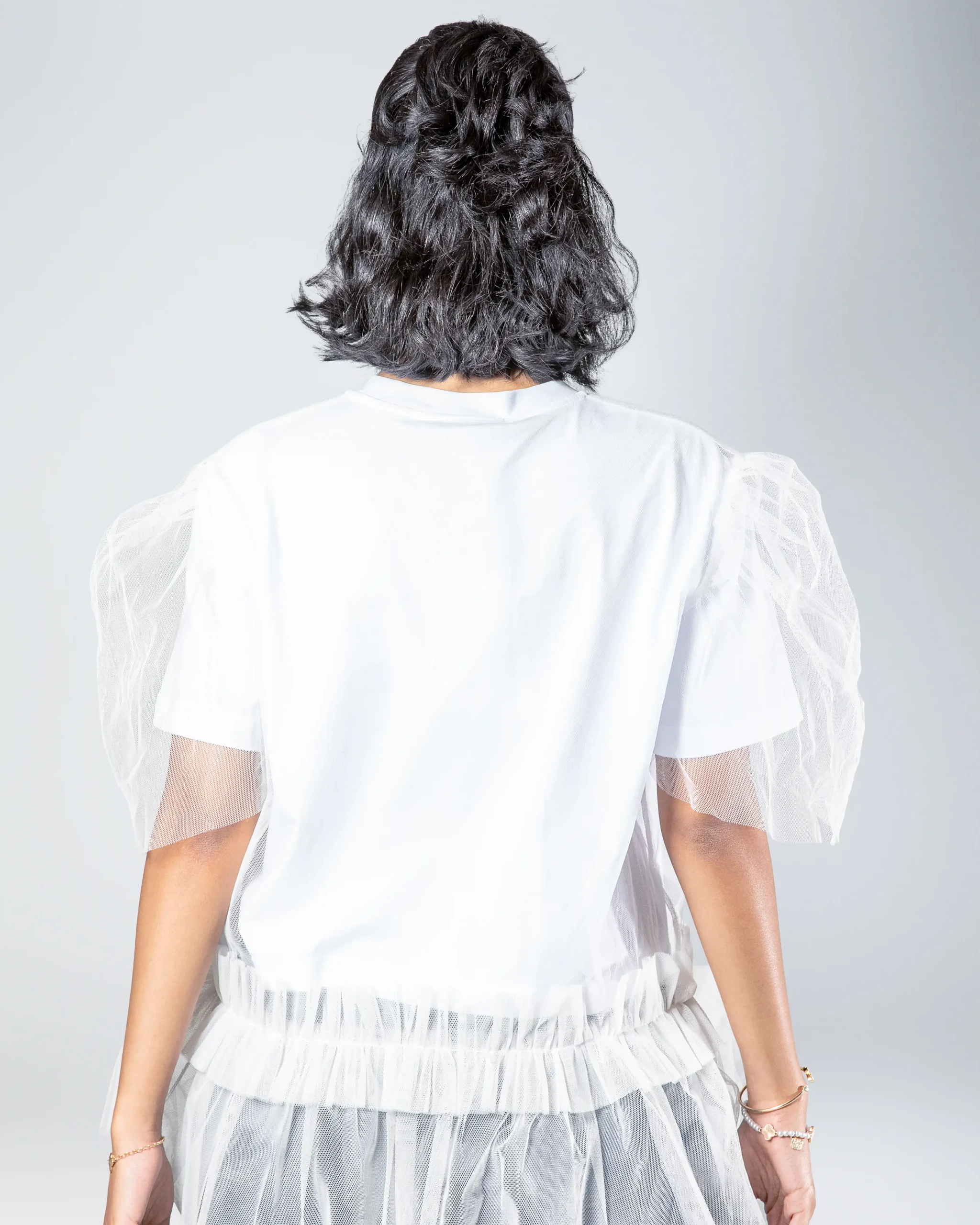 MSGM WOMAN’S OPTICAL WHITE T-SHIRT
