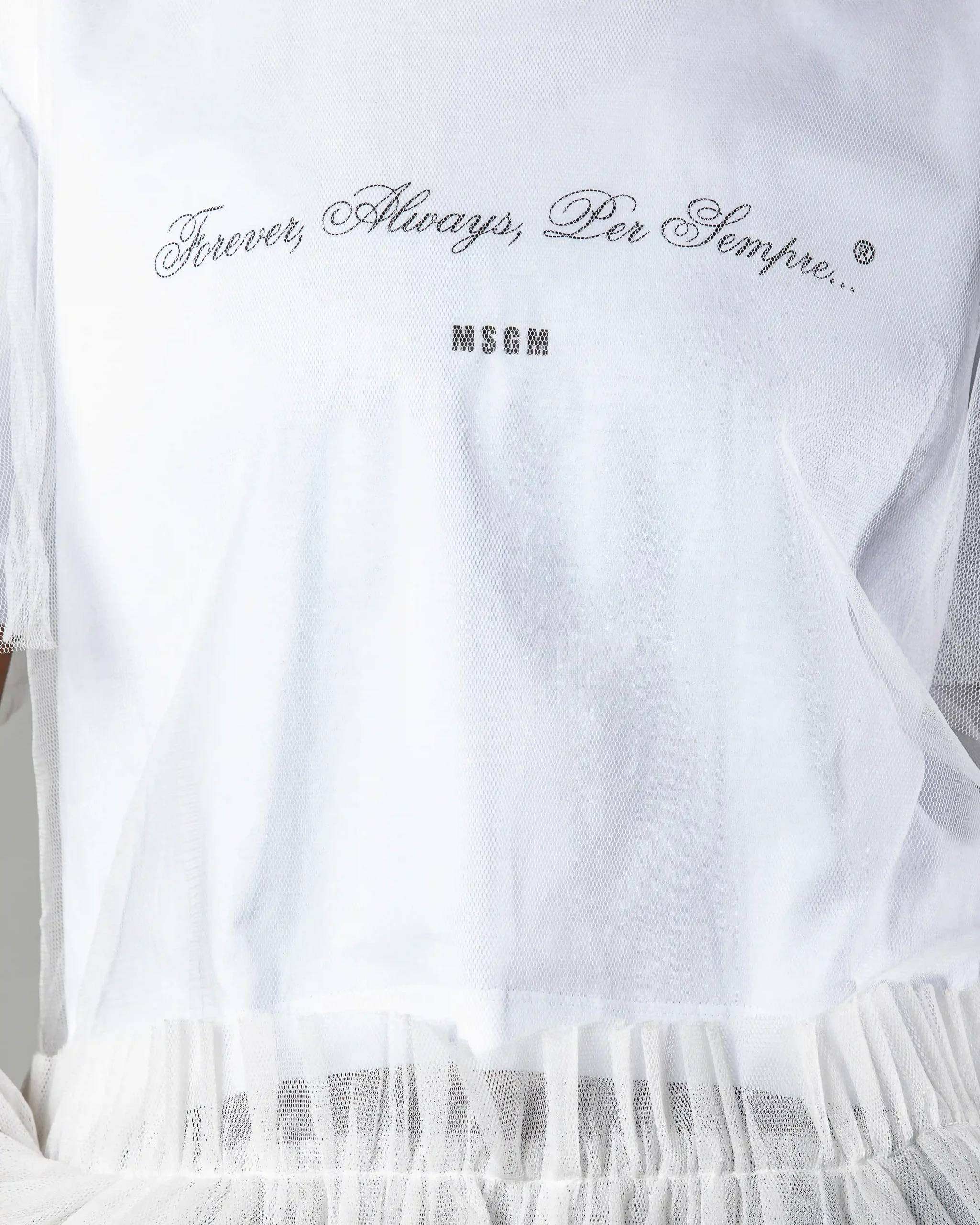 MSGM WOMAN’S OPTICAL WHITE T-SHIRT