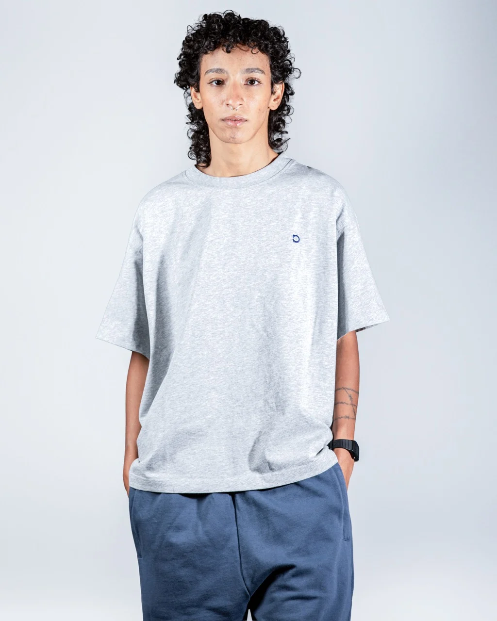 Grey Two Headed Wolf Tee