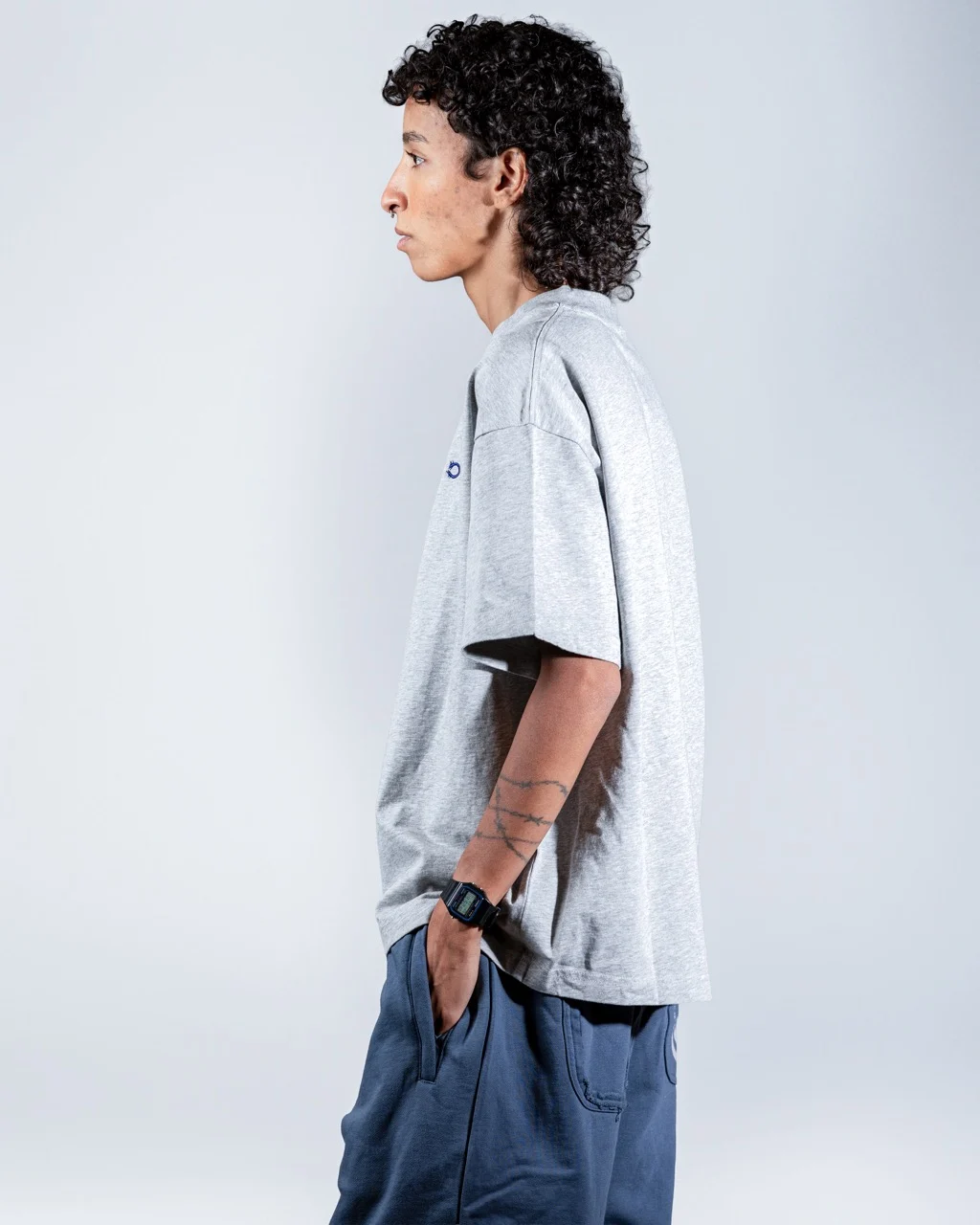 Grey Two Headed Wolf Tee