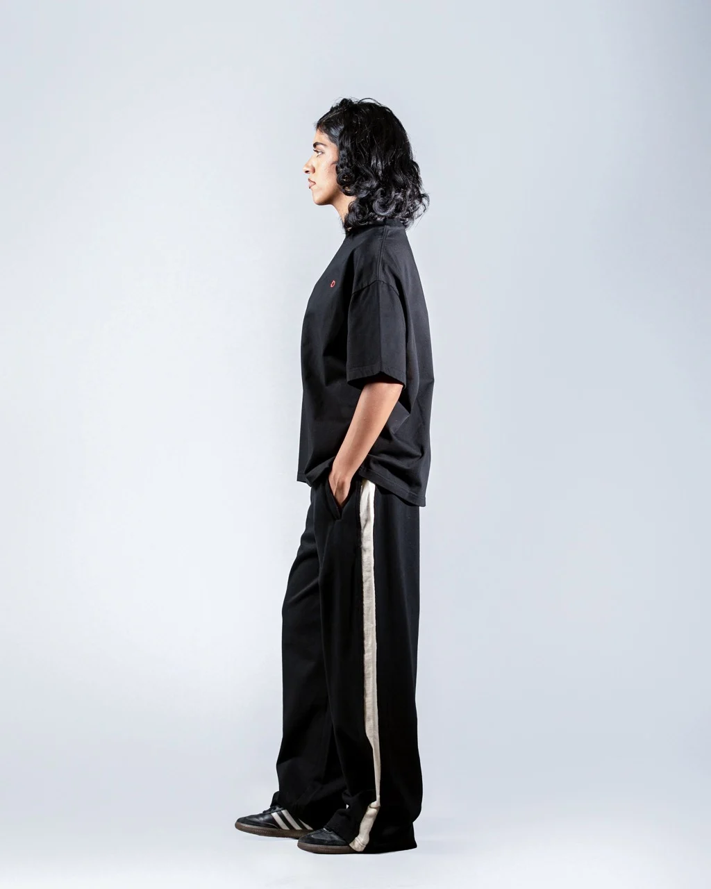 Black Two Headed Wolf Tee