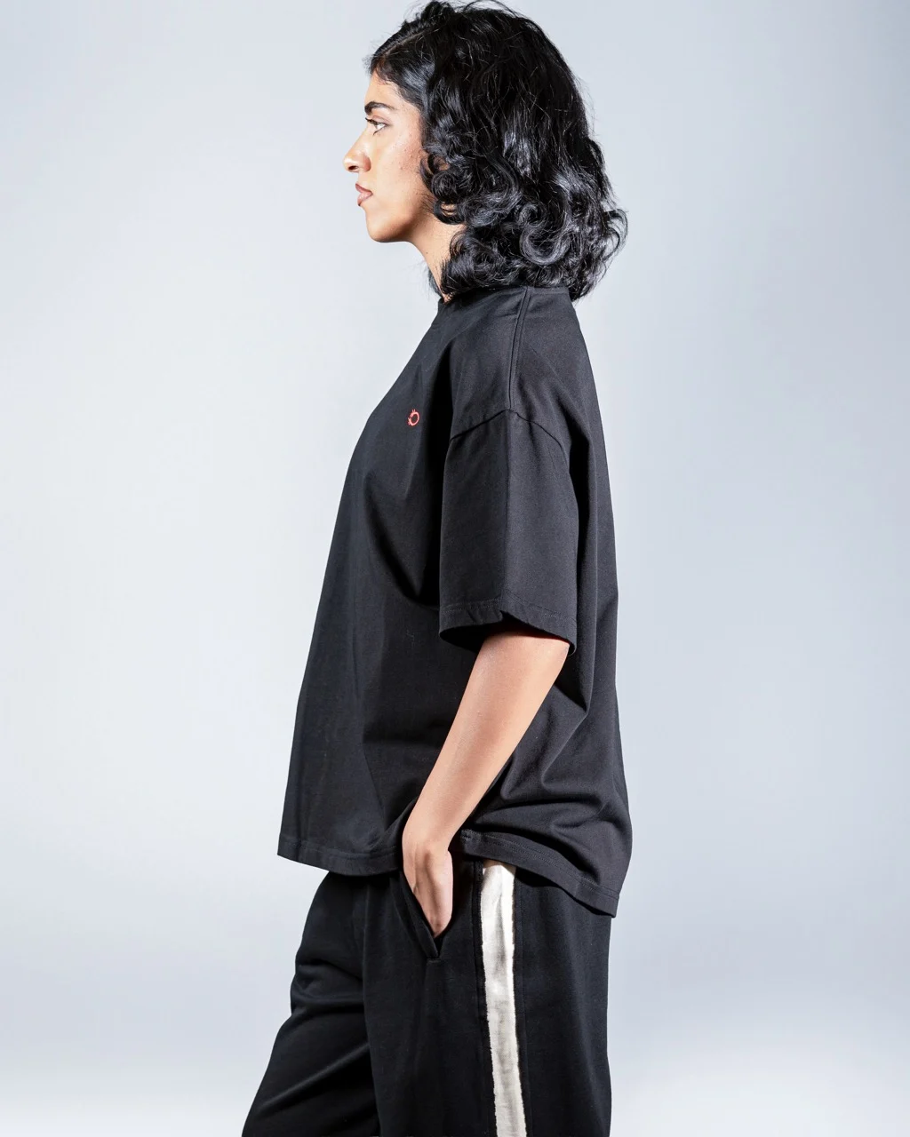 Black Two Headed Wolf Tee