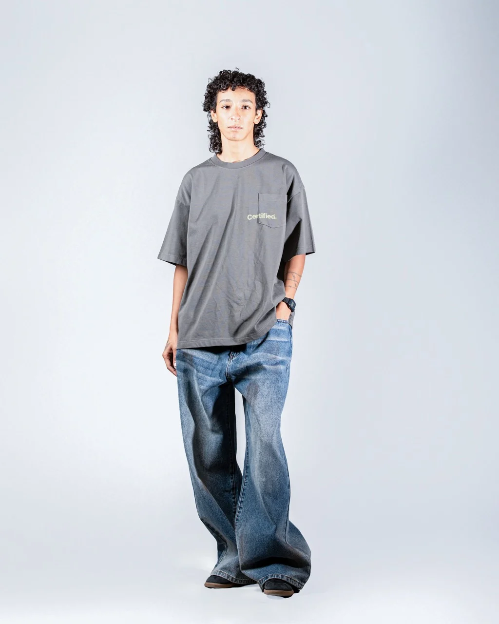 Brown pocket tee