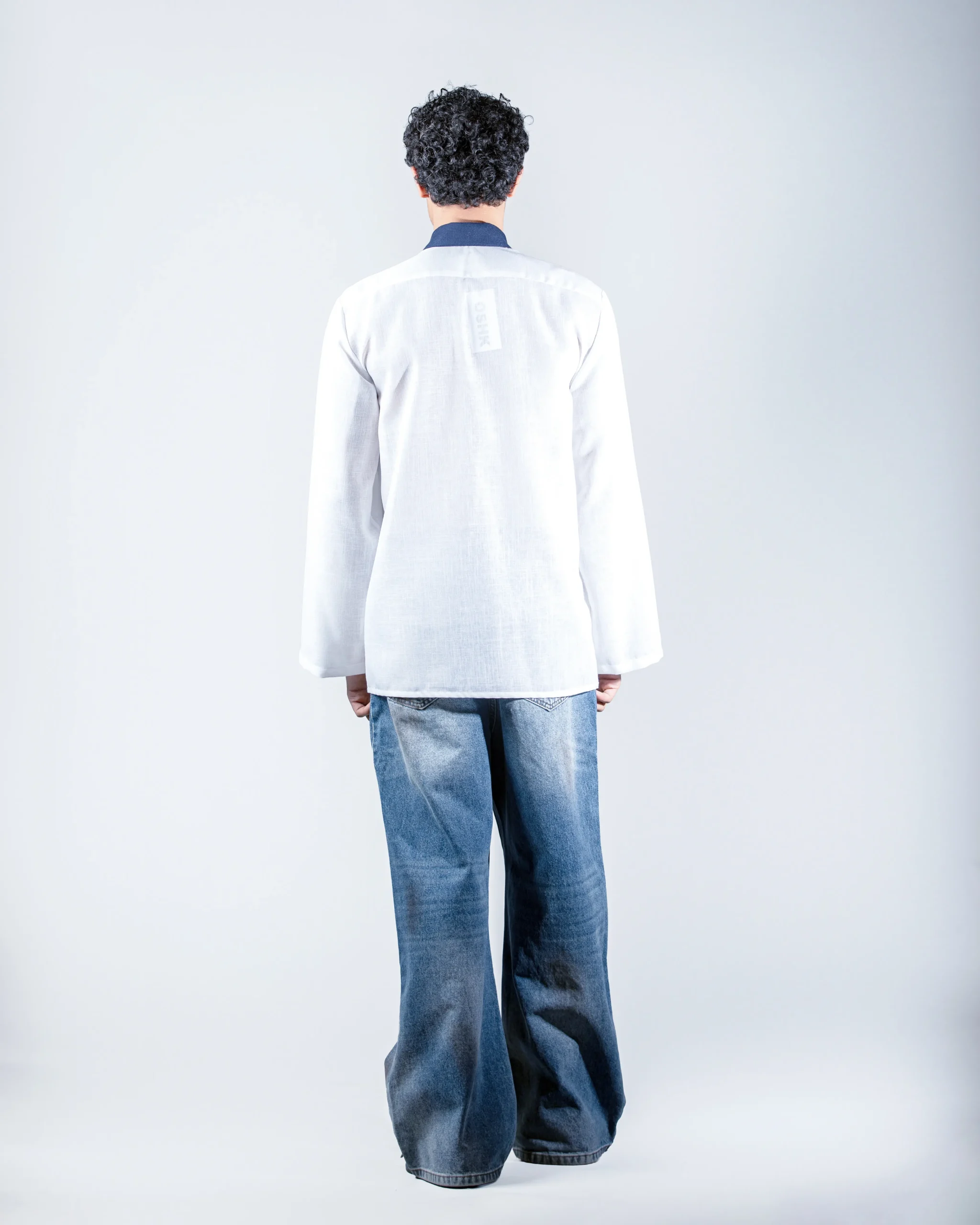 Navy layered linein shirt