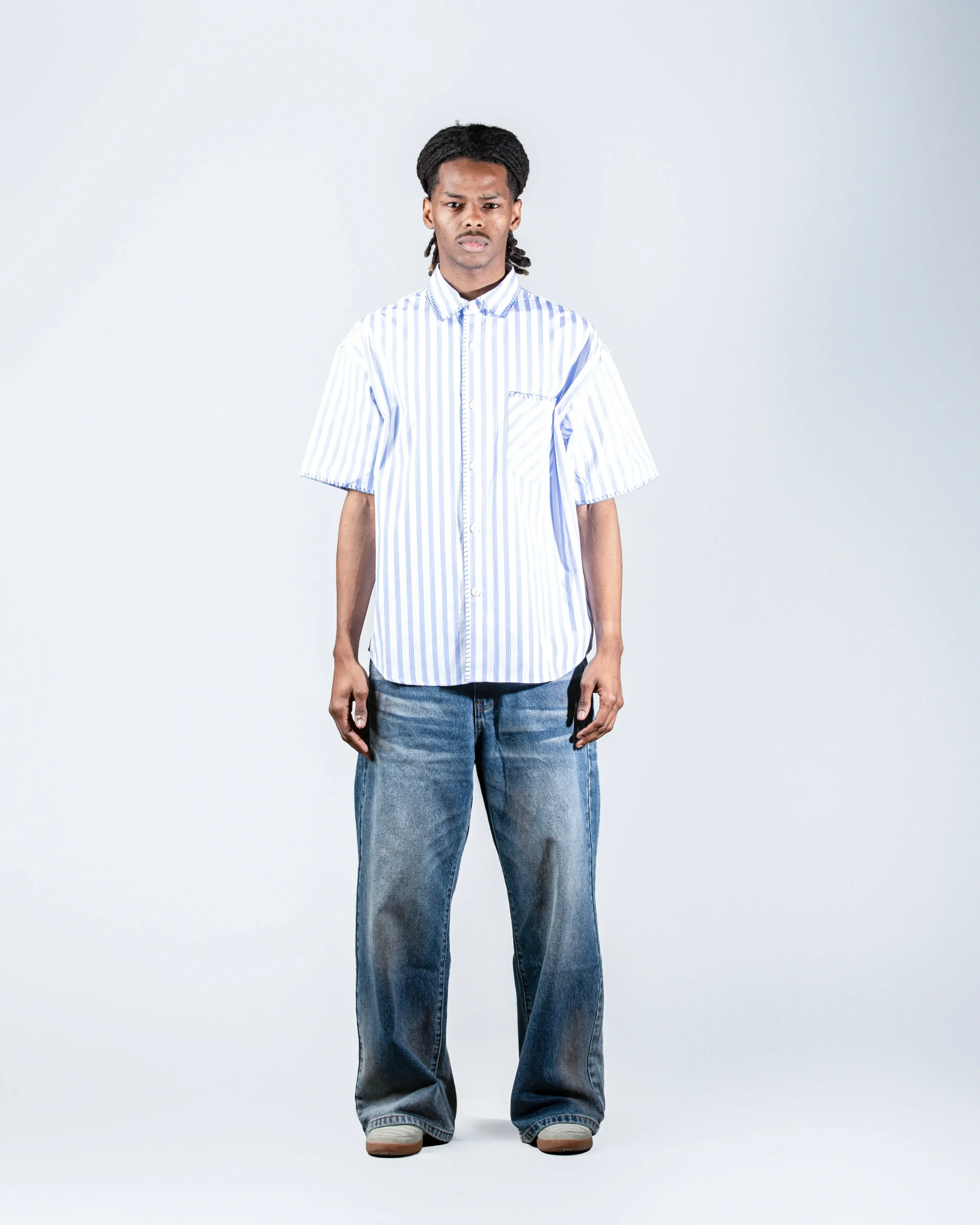 Sky Blue shirt with Stitching