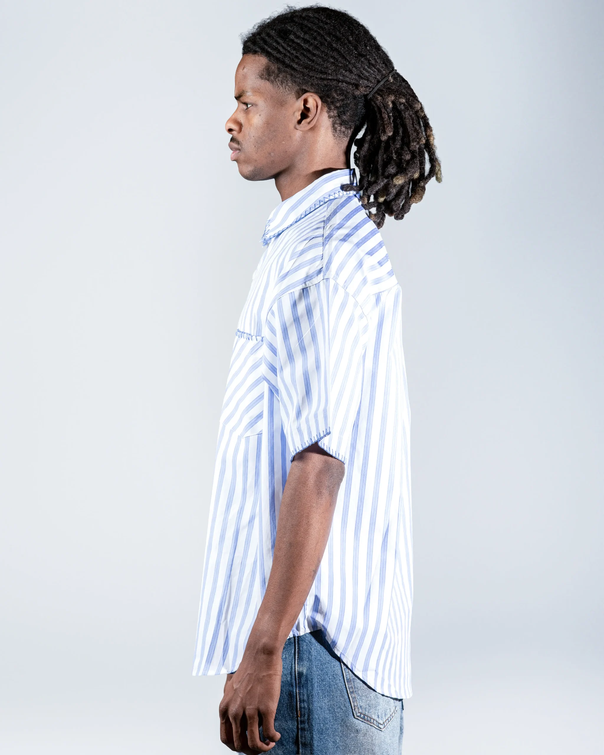 Sky Blue shirt with Stitching