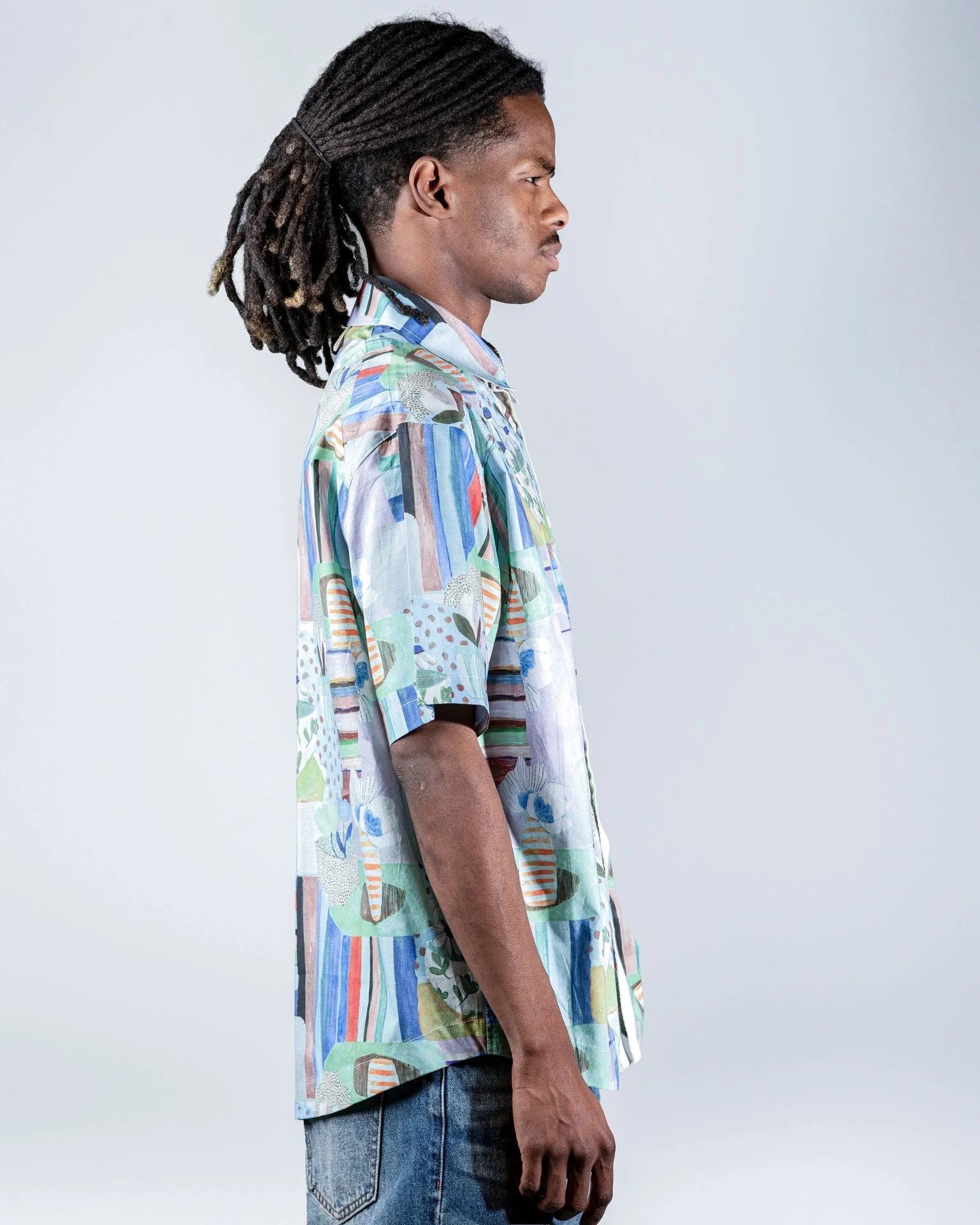 Abstract Floral Print Shirt