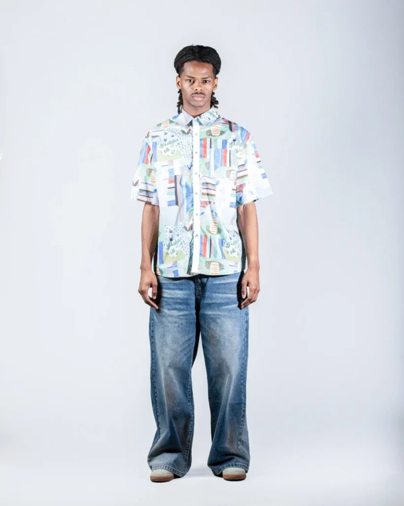 Abstract Floral Print Shirt