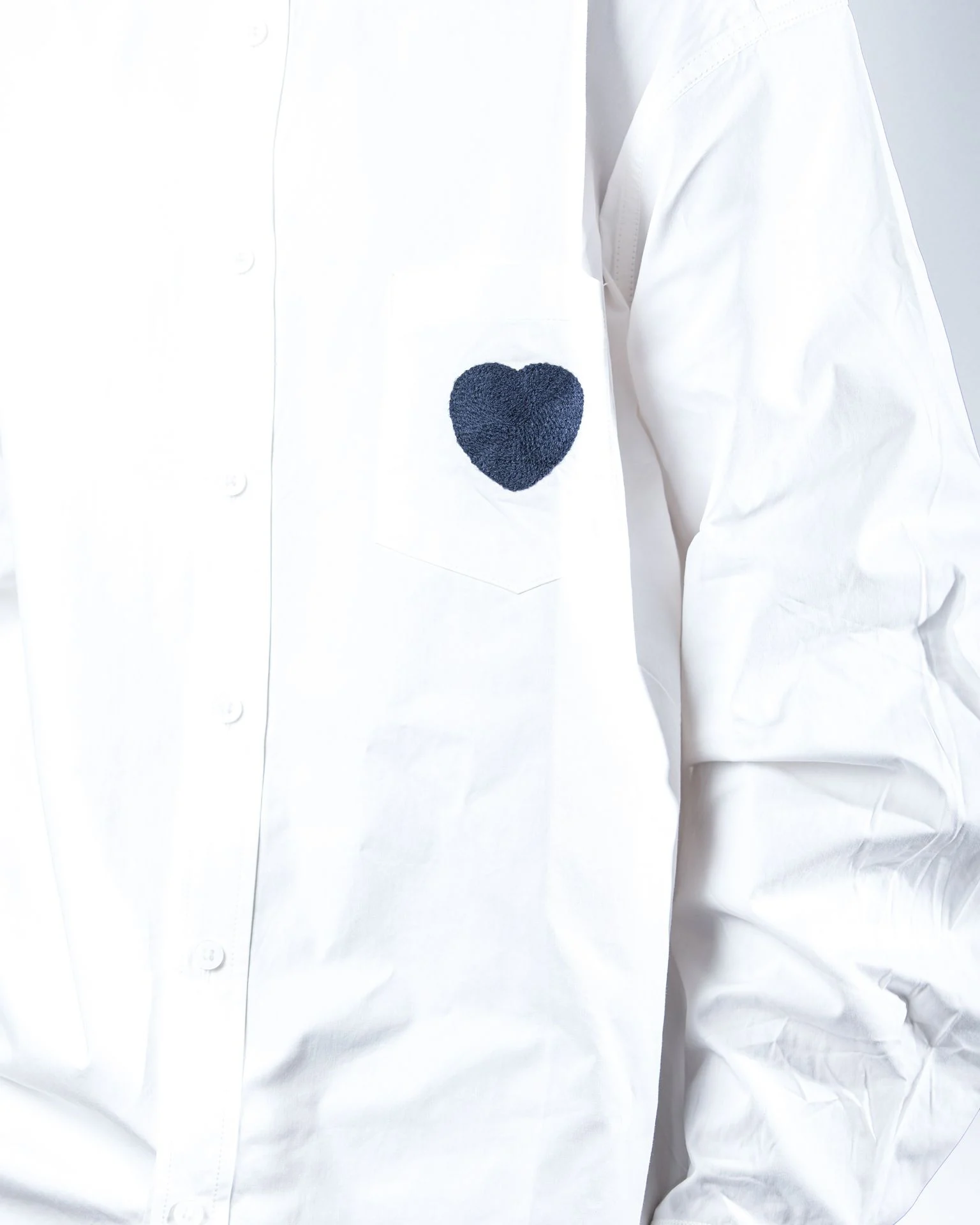 Pocket Heart White Shirt